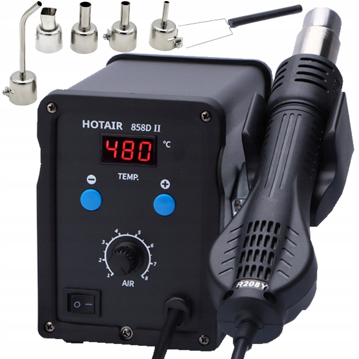 Soldering station Welding machine hot air HOTAIR 858D II SET OF 5 NOZZLES GRIPPER smt