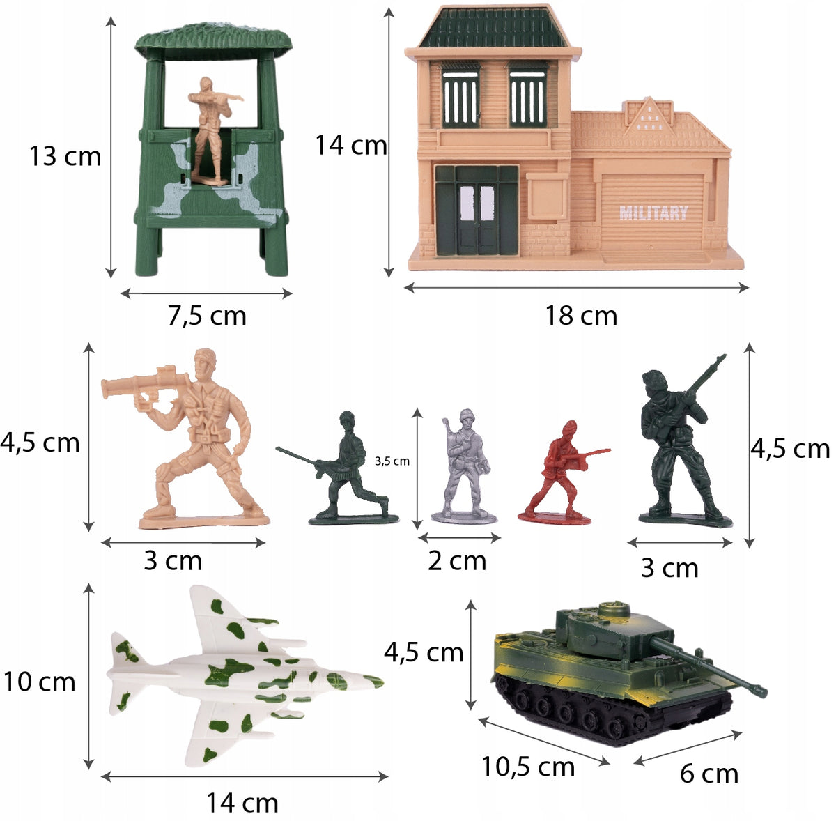 Soldiers Figurines 300 el Military Base Army Large Set Military Tanks Manufacturer code 110072