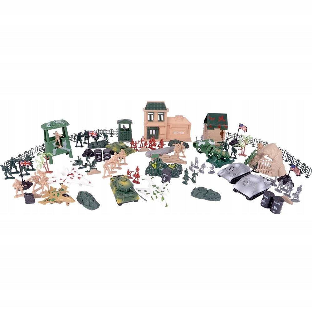 Soldiers Figurines 300 el Military Base Army Large Set Military Tanks Packaging status original