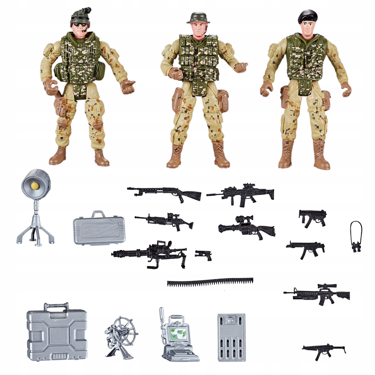 Soldiers figurines military set 18 el weapon accessories army 3+ Manufacturer code 6063032826