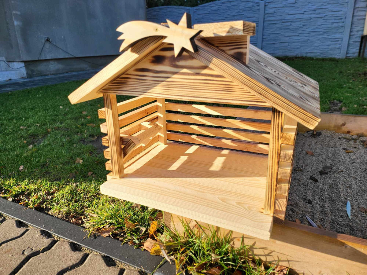 Solid Wood Christmas Nativity Scene