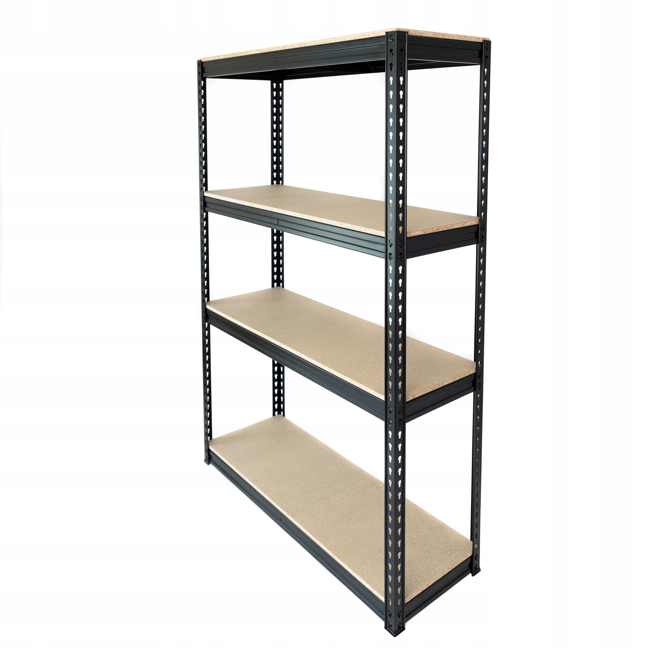 Solid metal bookcase strong 180x120x40 4x600kg black 15mm loft board EAN (GTIN) 5905806961188