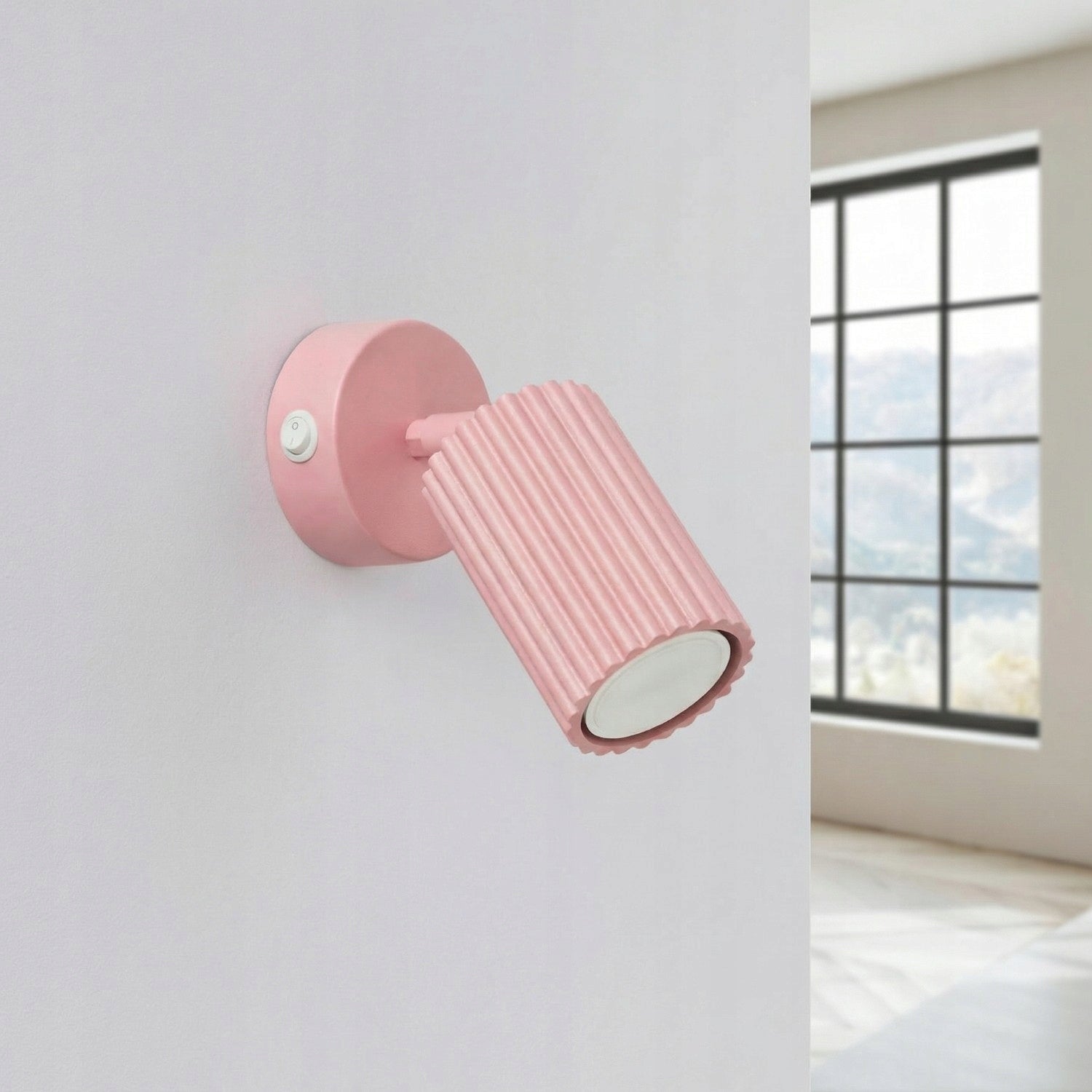 Sollux Lighting CARBON wall sconce pink grooved GU10 10W Packaging status original