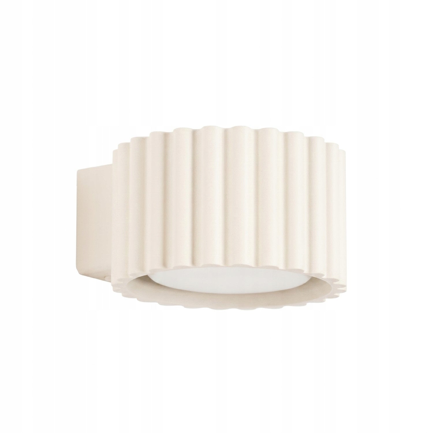 Sollux Lighting wall sconce modern aura beige round grooved