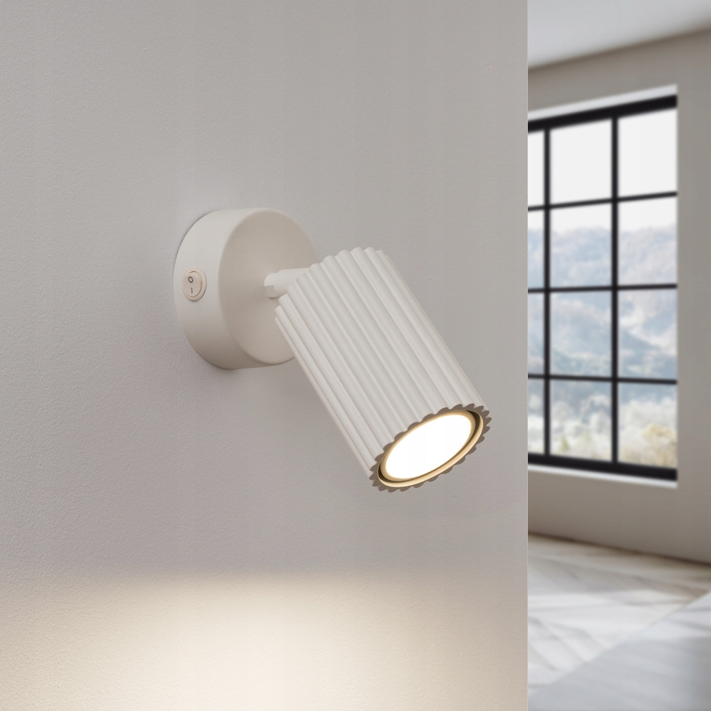 Sollux Wall lamp KARBON beige with switch Packaging status original