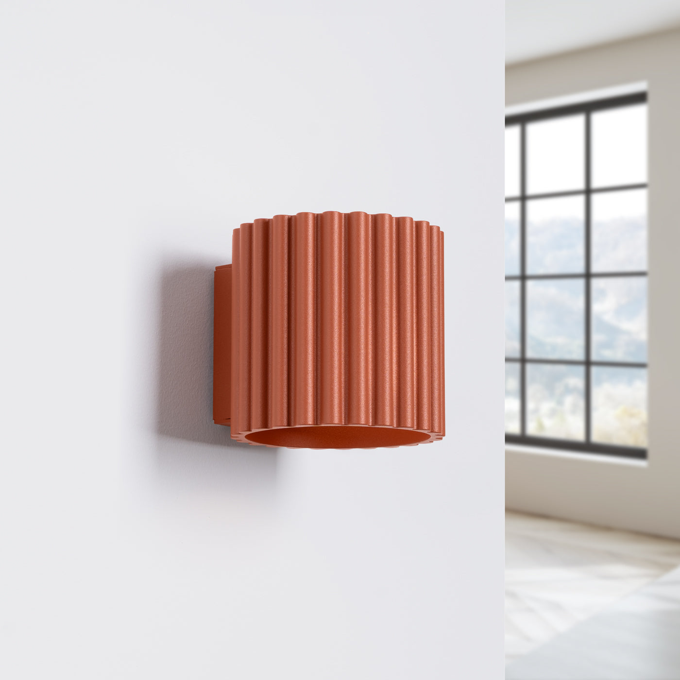 Sollux Wall lamp red grooved tube 10 cm top down 1xG9 10W AURA Packaging status original