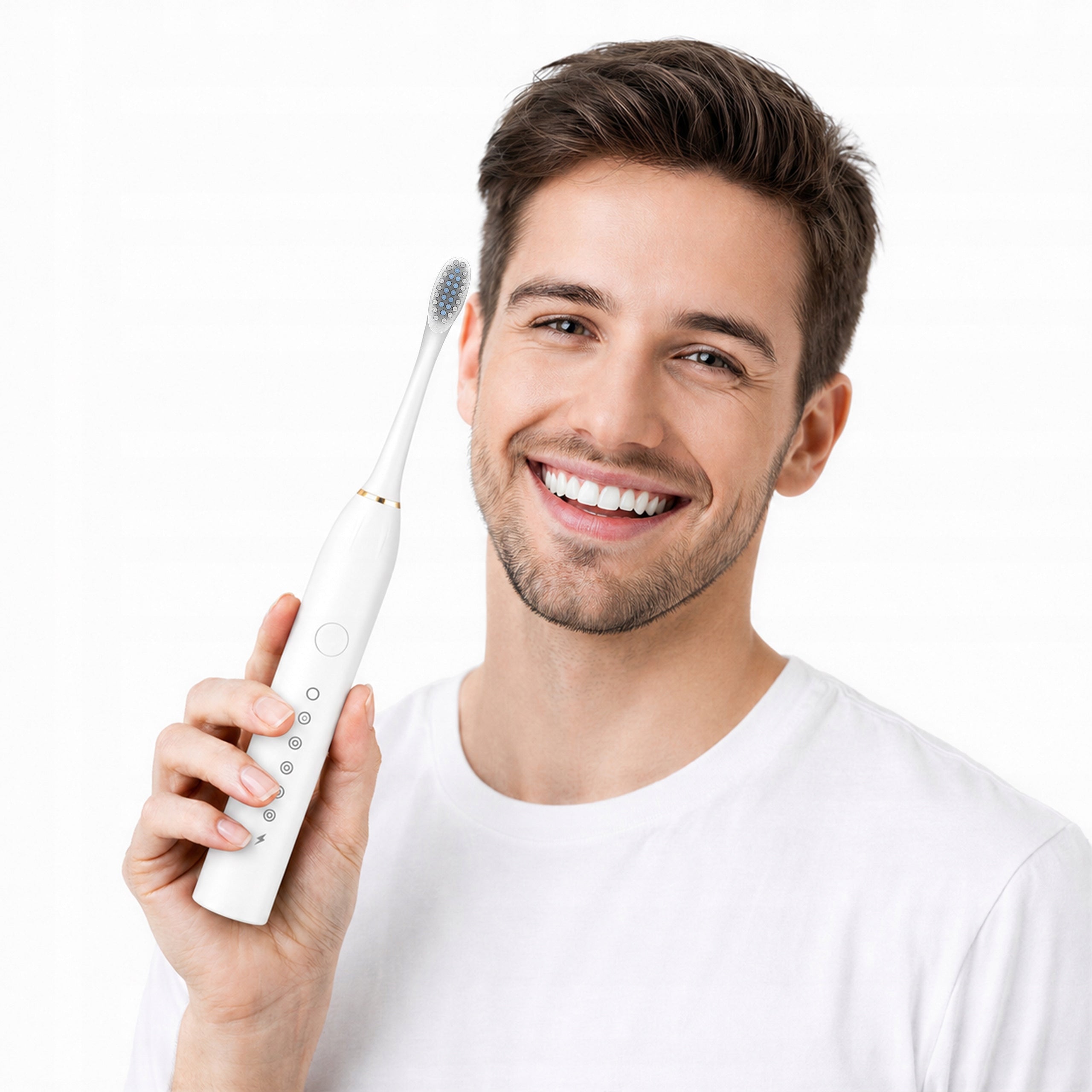 Sonic Electric Toothbrush 3 Colors + Set of Tips 4 Pack Manufacturer code SZCZOTECZKA SONICZNA ELEKTRYCZNA 6 TRYBÓW