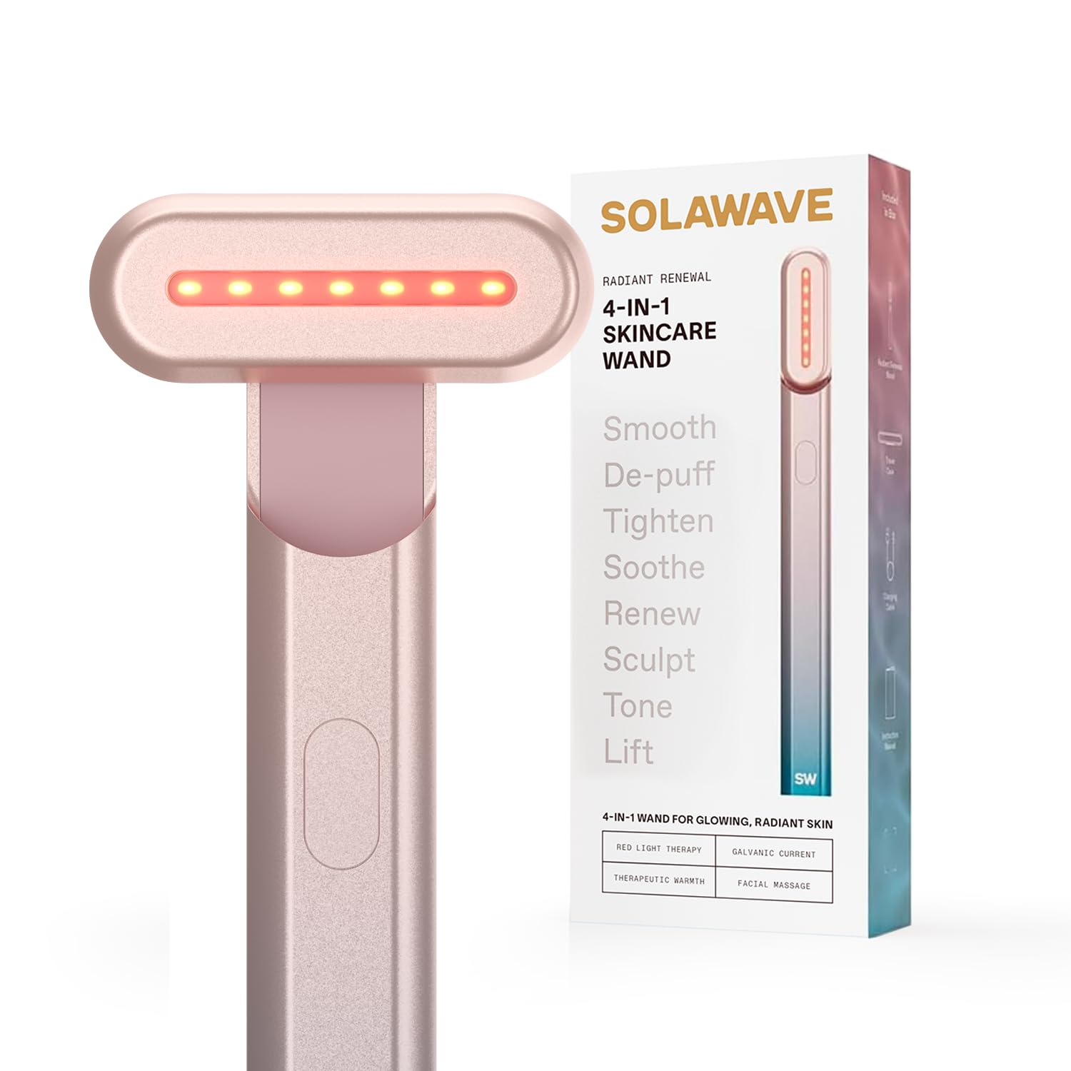 Sonic massager for face lifting with EMS SOLAWAVE function