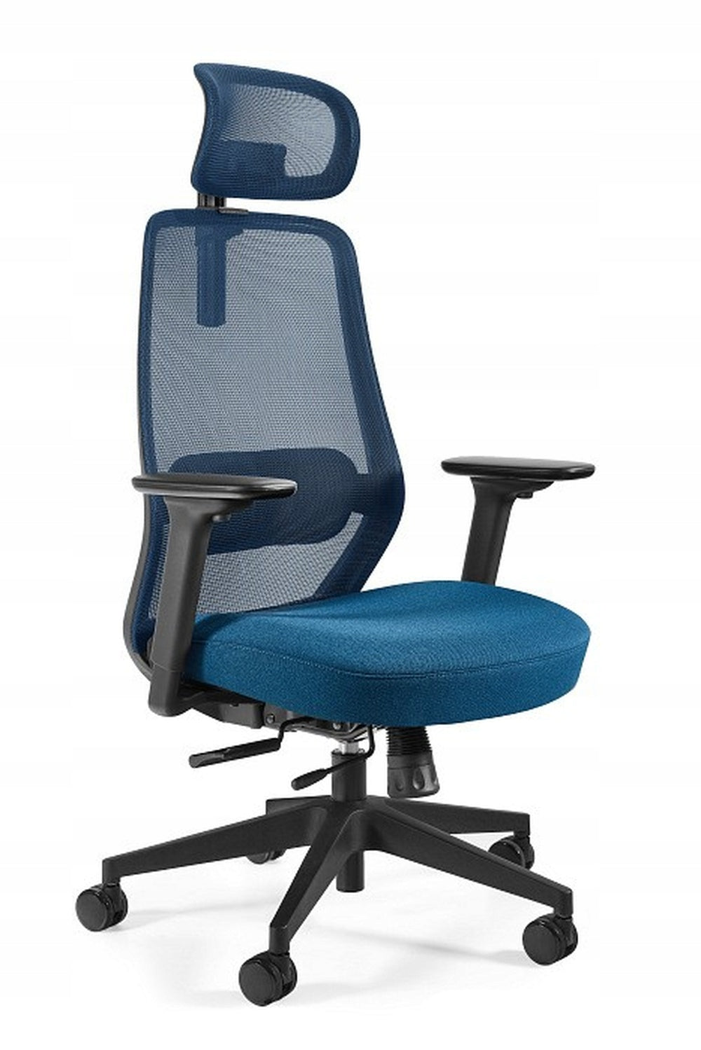 Sonic office swivel chair blue mesh/fabric meets health and safety