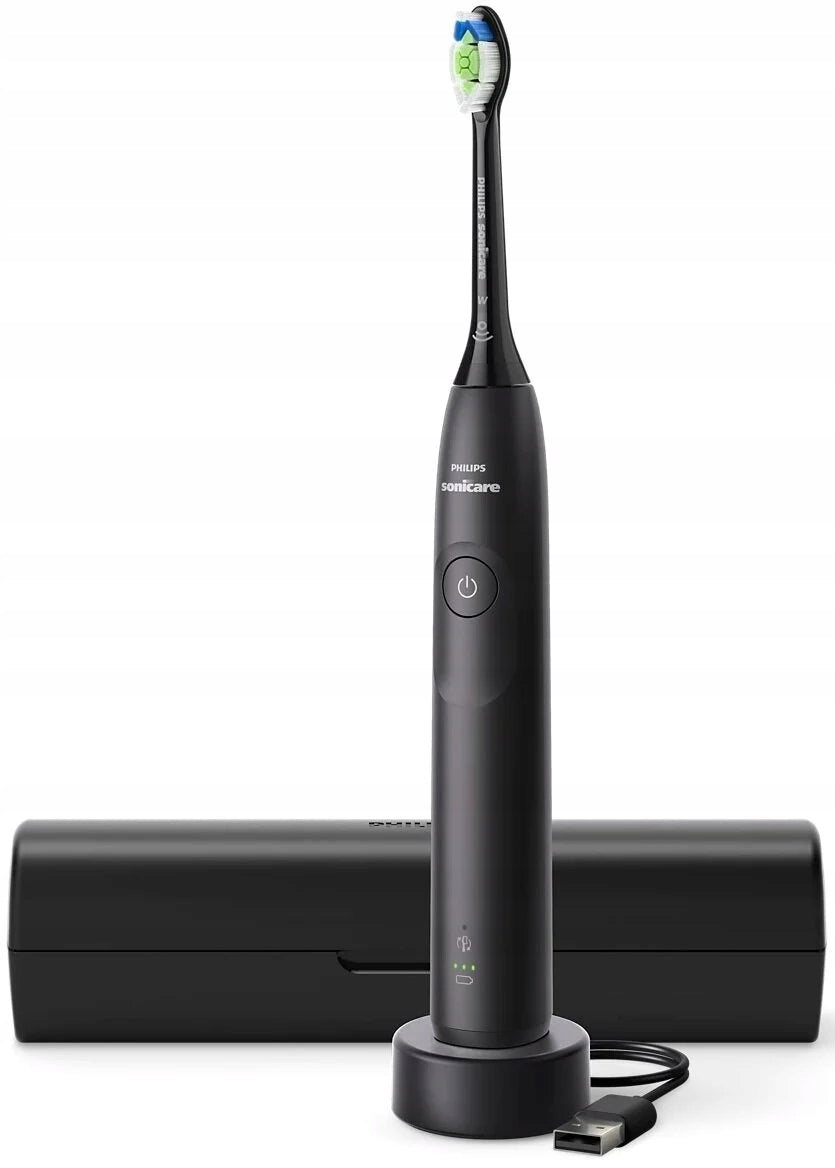 Sonic toothbrush PHILIPS Sonicare 5300 HX7101/02 Black Batteries included yes