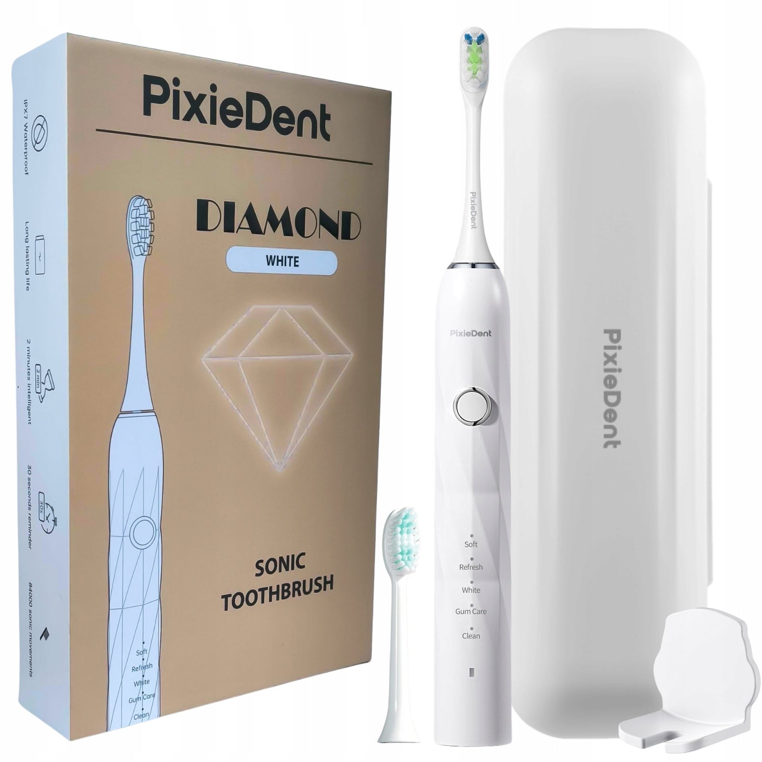 Sonic toothbrush PixieDent Diamond White