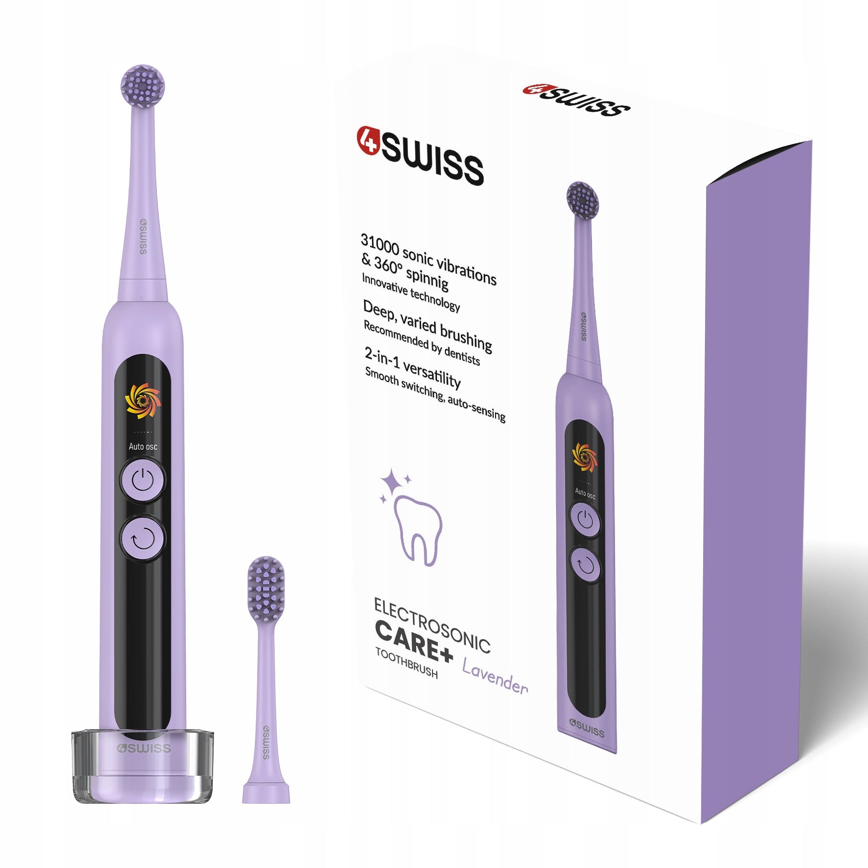 Sonic toothbrush ST216 Electrosonic Care+ Lavender 30h 12 timer modes Packaging status original