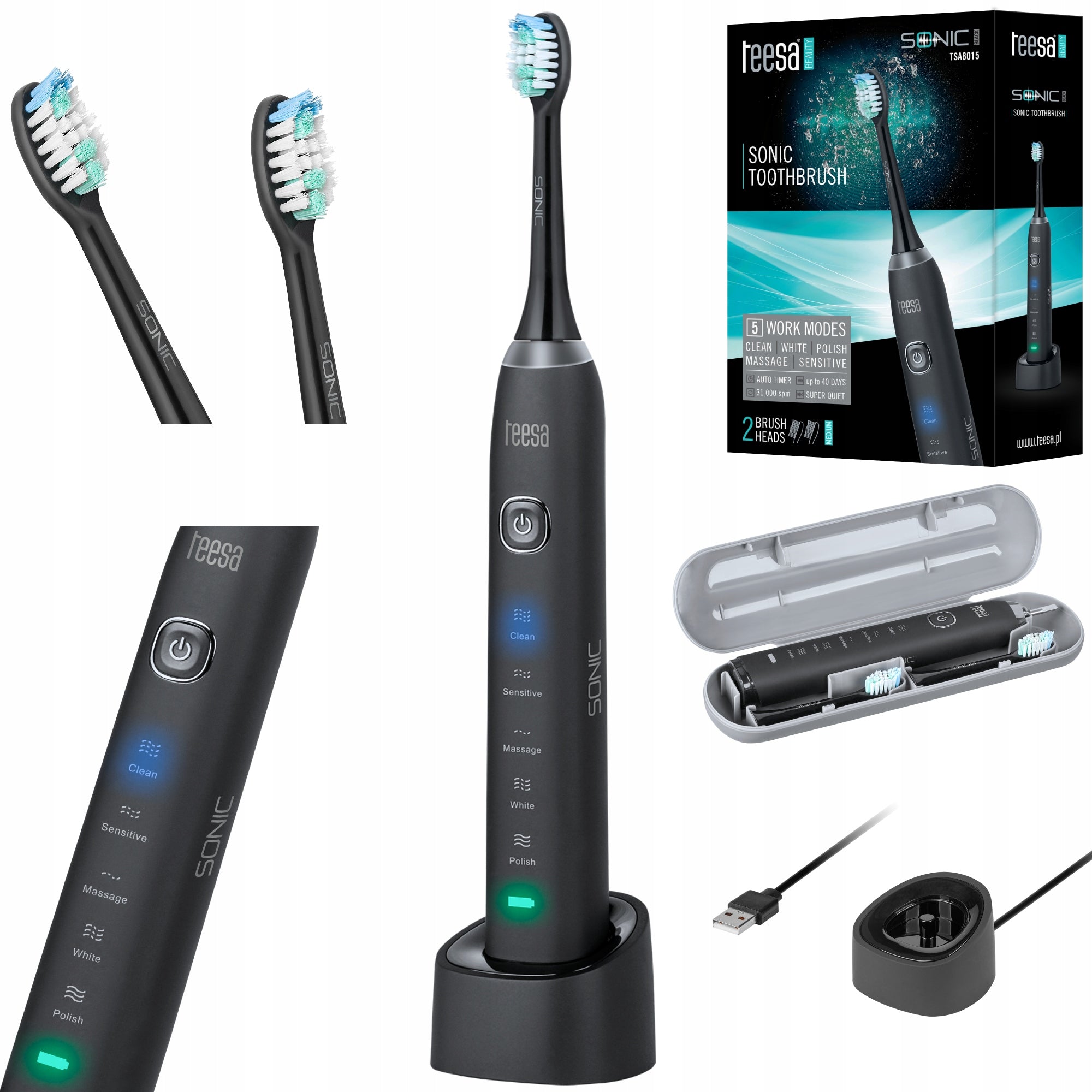 Sonic toothbrush Teesa SONIC BLACK