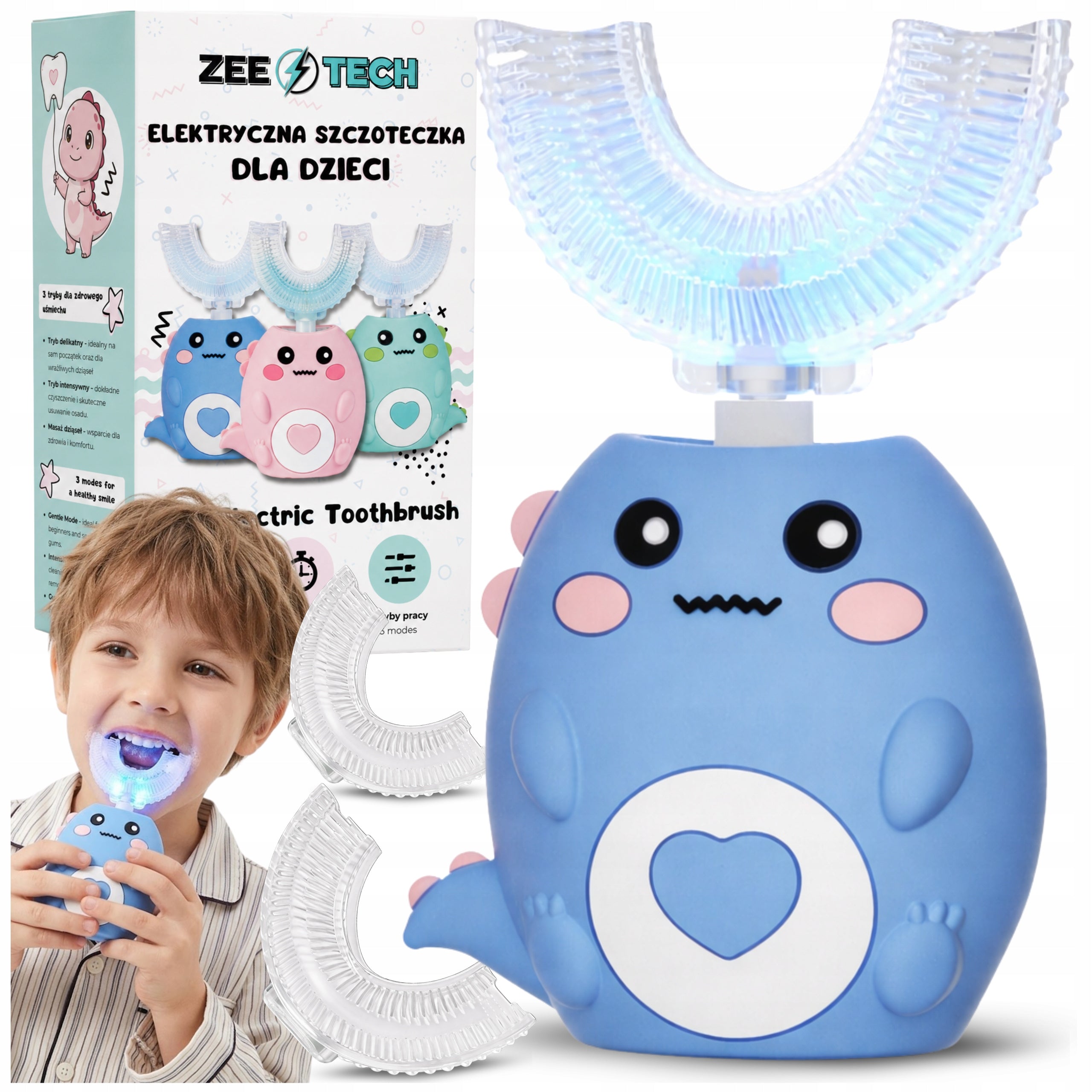 Sonic toothbrush for children 360 electric 2-12 years 45 seconds