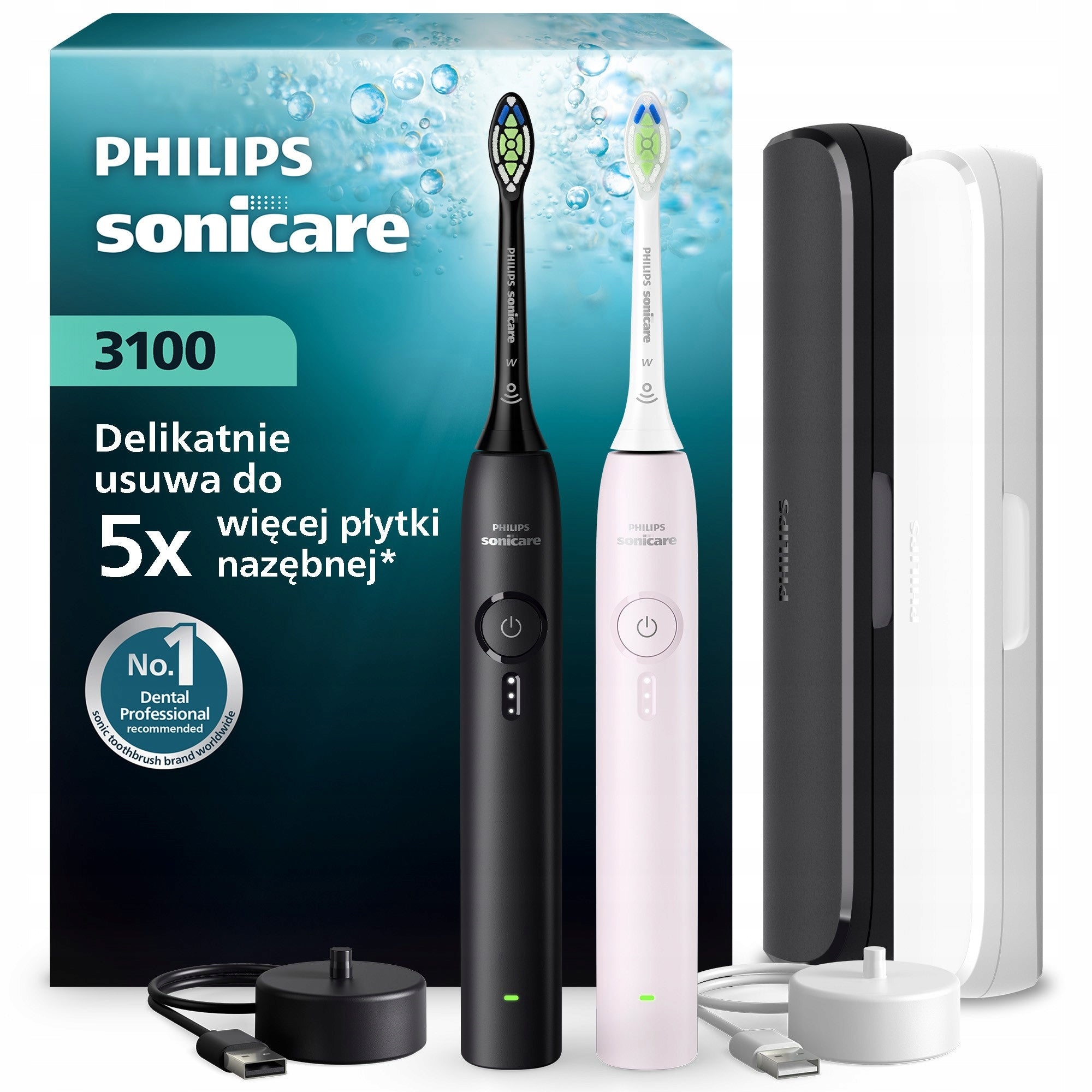 Sonic toothbrush set Philips Sonicare HX4072/42 2 pcs.