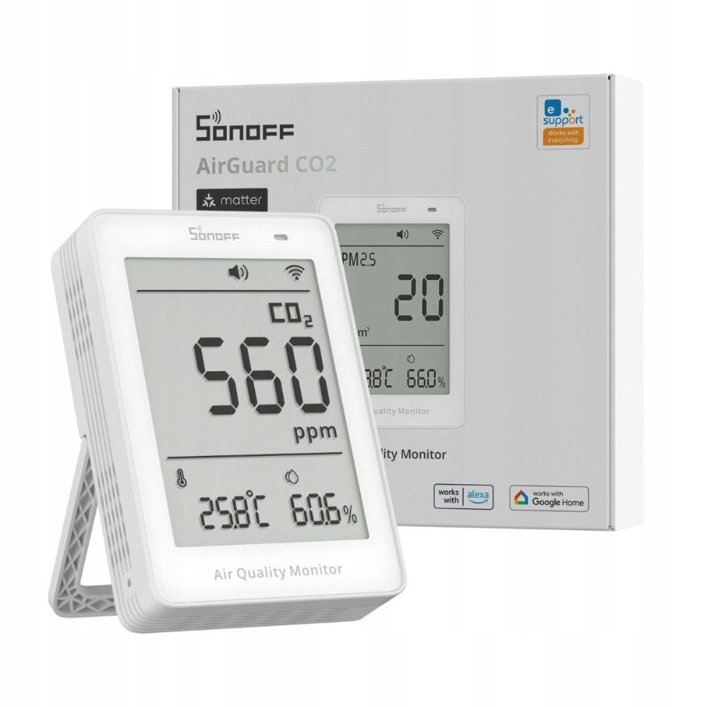 Sonoff SAWF-08P AirGuard CO2 NDIR carbon dioxide meter Matter over WiFi