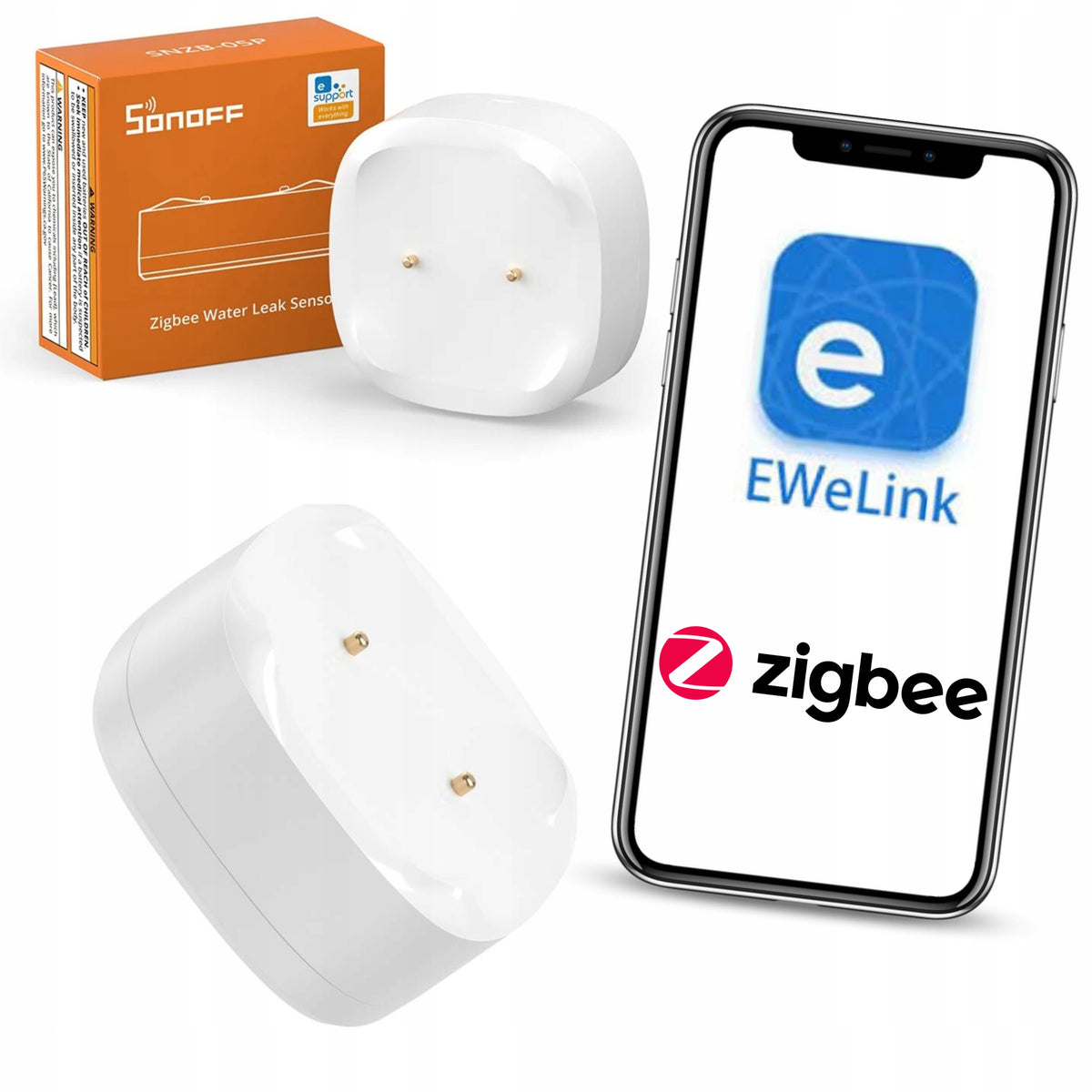Sonoff SNZB-05P Zigbee 3.0 eWeLink Zigbee2MQTT Water Leak Sensor