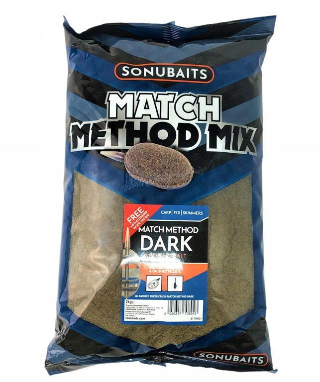 Sonubaits Bait Match Method Mix Dark 2kg Dark With Fish MEAL On Carp Manufacturer code S1770021
