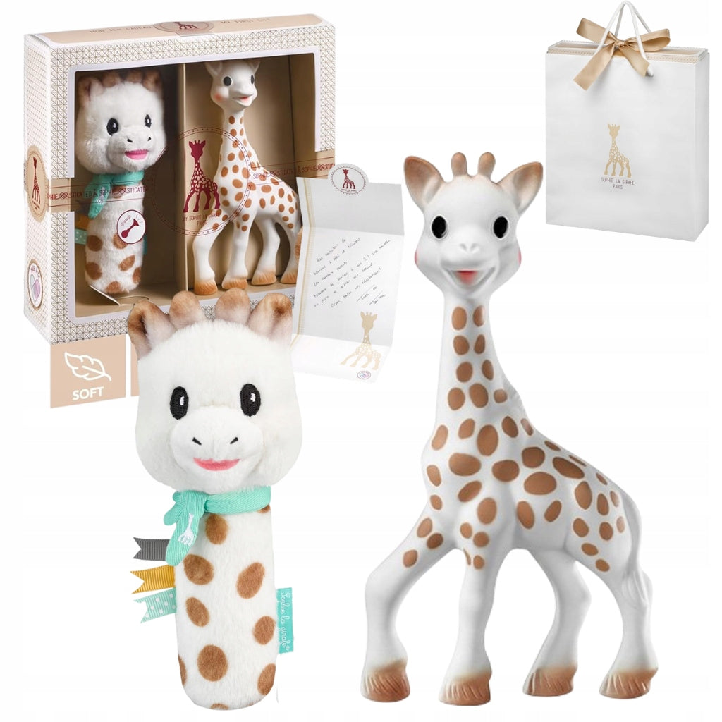 Sophie la Girafe Birthday Teether Gift Set + Rattle 3m+