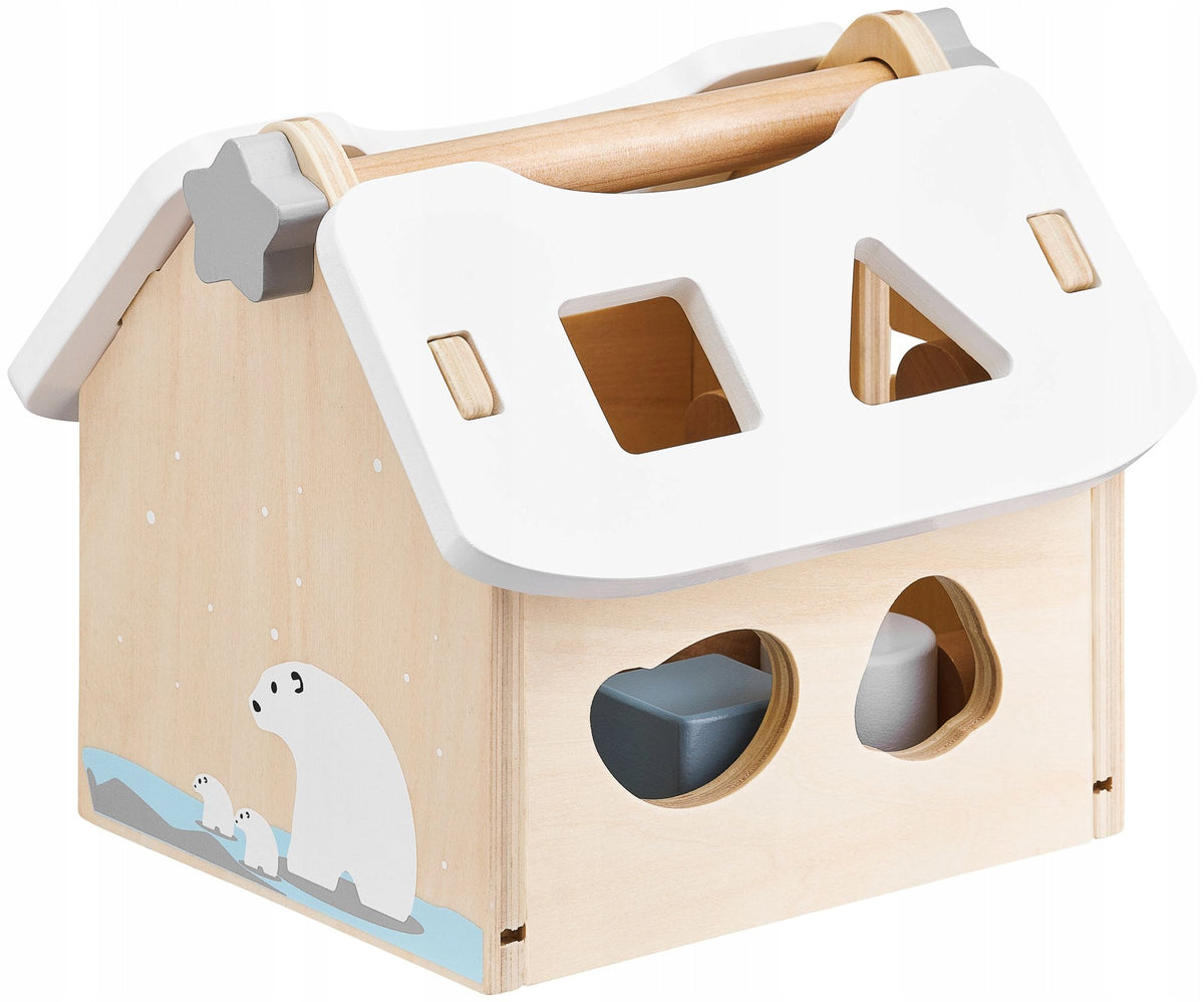 Sorter - wooden educational house with blocks - Mamabrum EAN (GTIN) 5900168933811