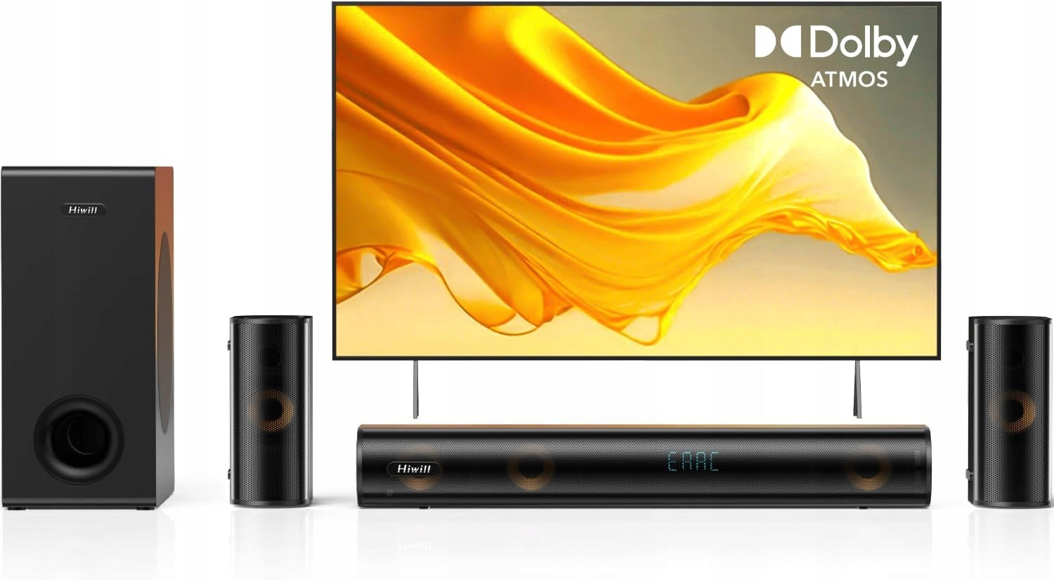 Soundbar 5.1 Dolby Atmos 380W Hiwill HiElite A51 eARC HDMI Subwoofer BT Manufacturer code soundbar 5.1 Dolby Atmos subwoofer 5,25"