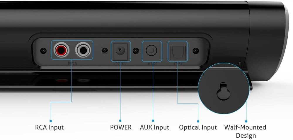 Soundbar Meidong KY-3000B 2.0 Bluetooth 40W RCA/AUX/Home Cinema Remote Control Manufacturer code 365475