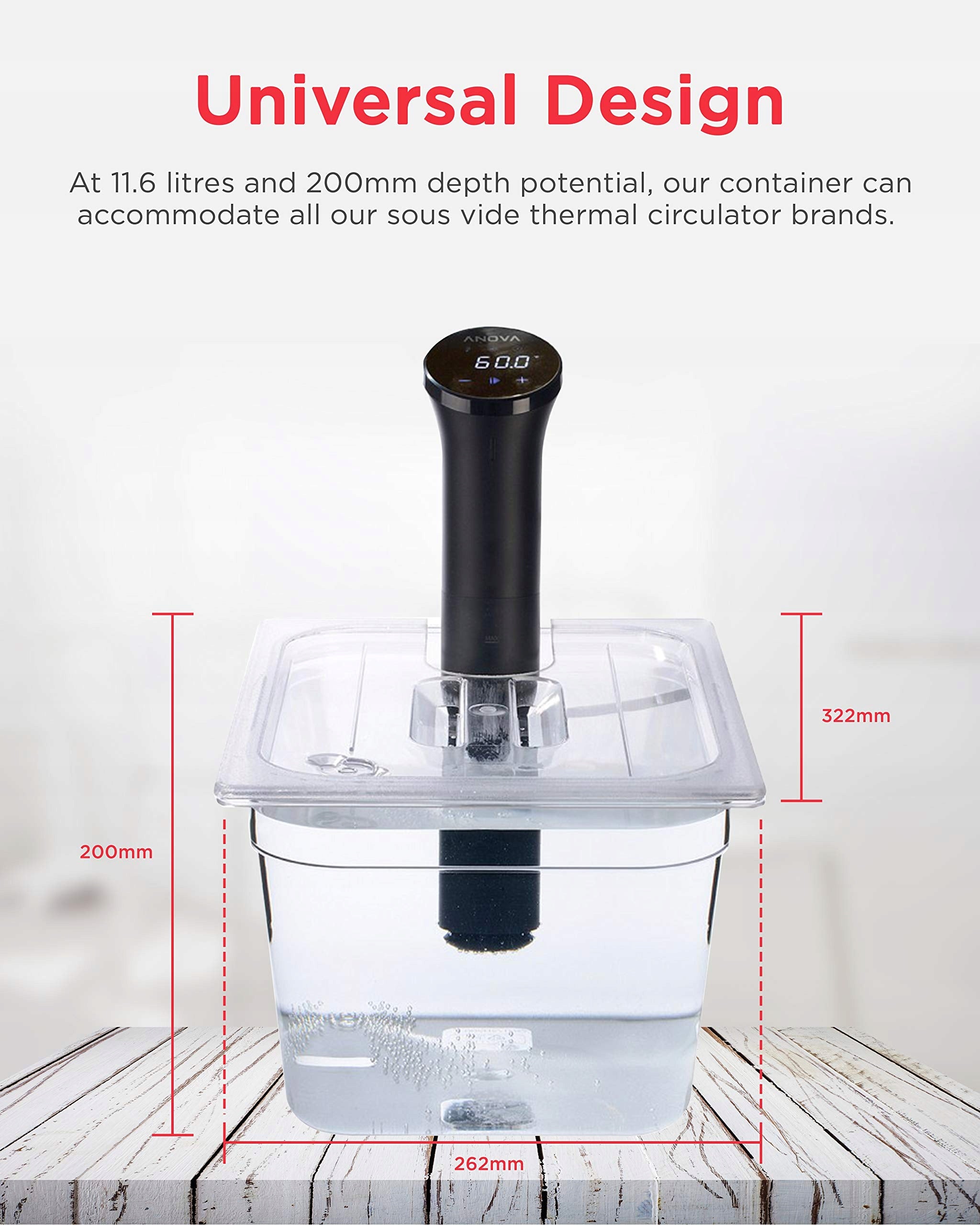 Sousvidetools Polycarbonate container with a capacity of 11,6 L, SVT-PS11GN Brand Sous Vide Tools