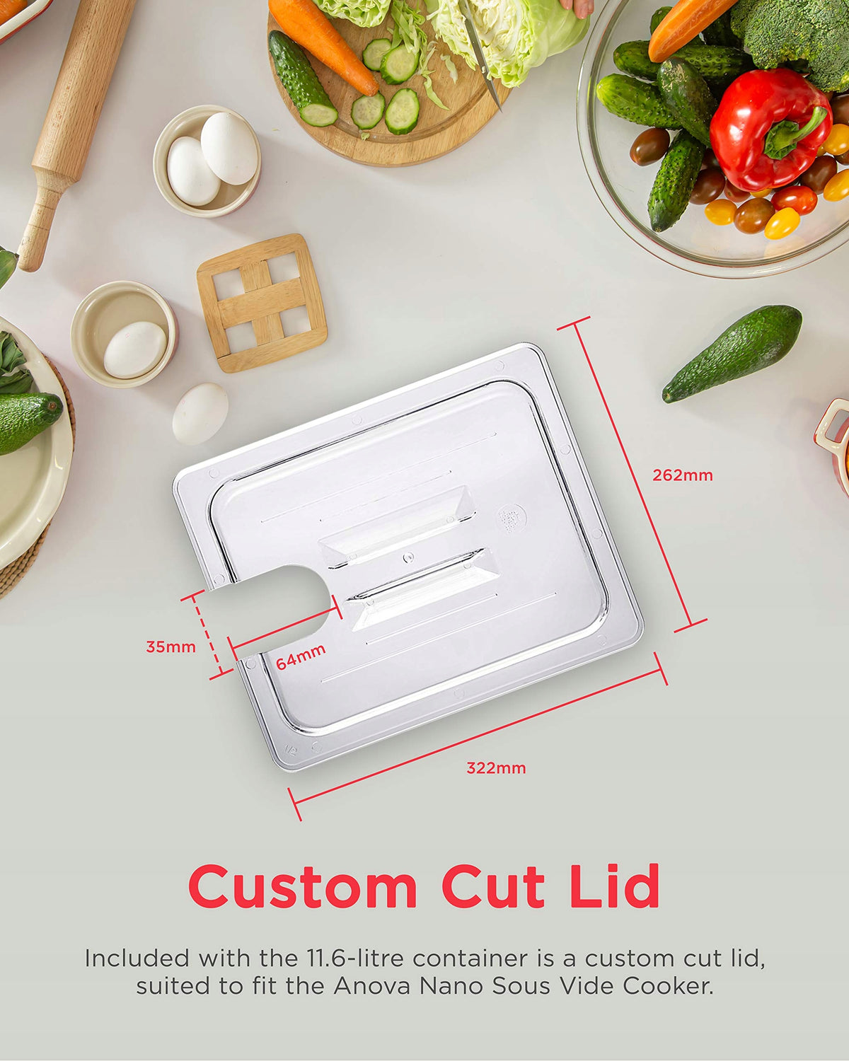 Sousvidetools Polycarbonate container with a capacity of 11,6 L, SVT-PS11GN Model SVT-PS11GN