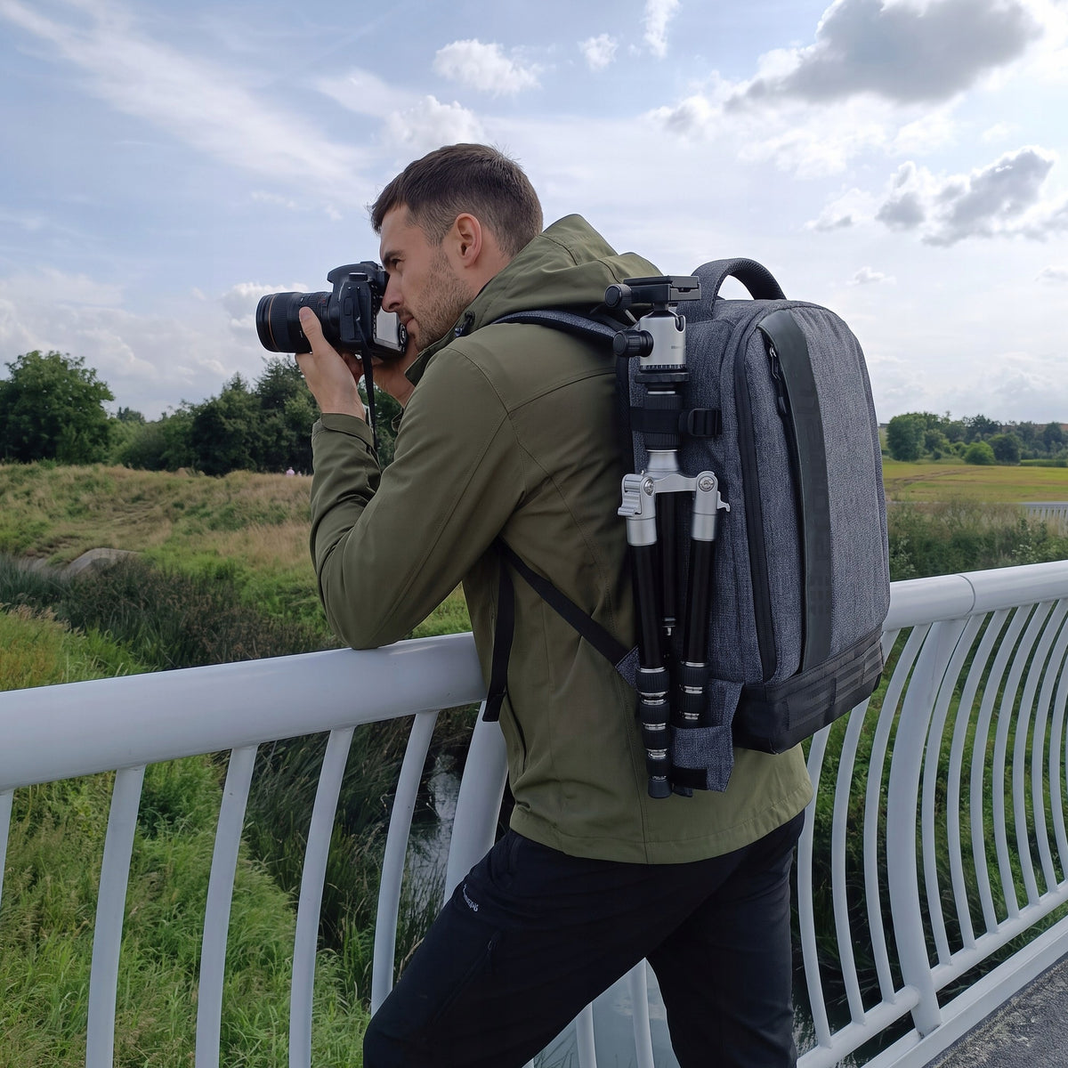 Spacious 22L Photo Backpack Prowell for laptop 14,1" opening from behind Packaging status original