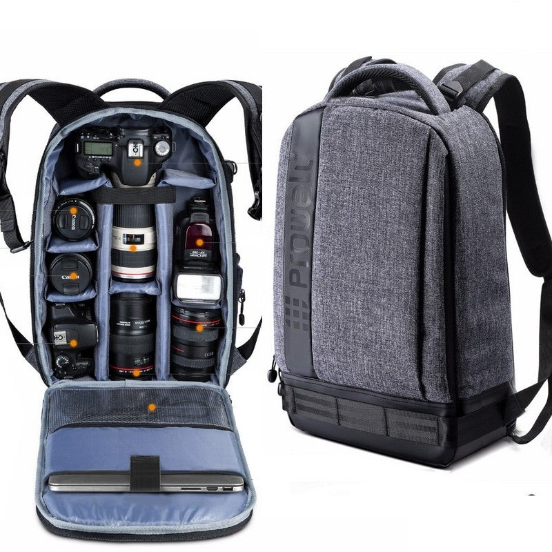 Spacious 22L Photo Backpack Prowell for laptop 14,1" opening from behind