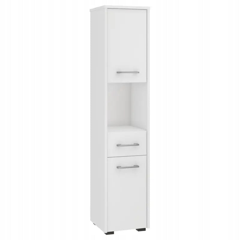 Spacious Bathroom Cabinet White 2 Doors 1 Drawer