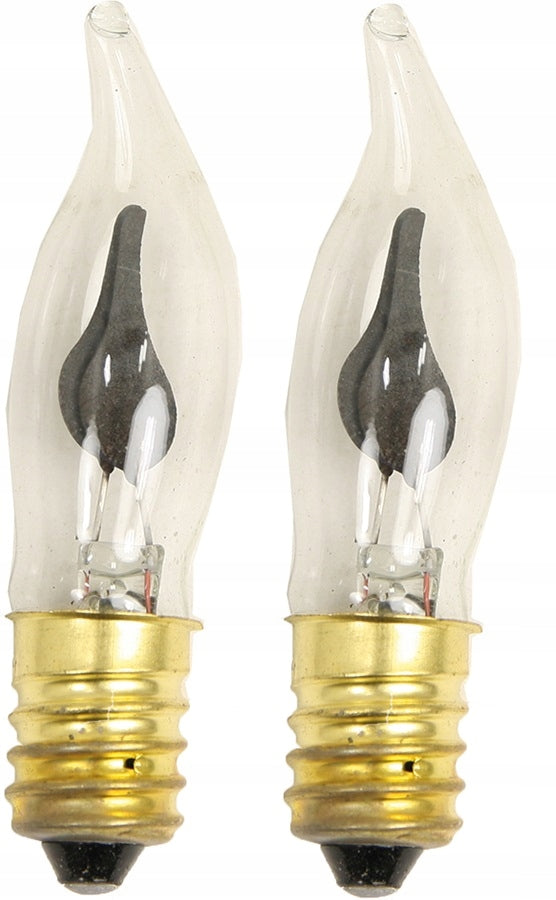 Spare E14 bulbs for nativity scene – flashing flame 220V, 2 pieces 17x70mm Brand Dekoprojekt