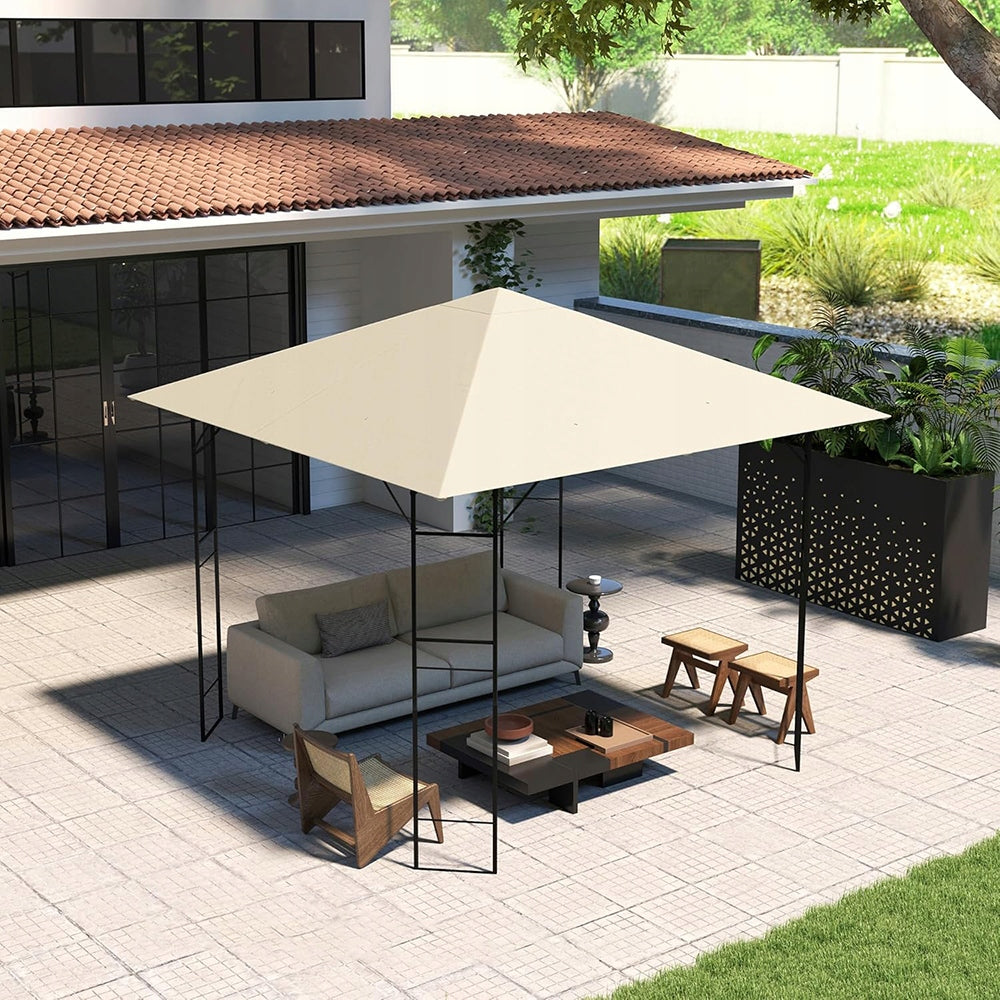 Spare Roof for Garden Pavilion 3x3m Hydrophobic BEIGE NEW Color beige