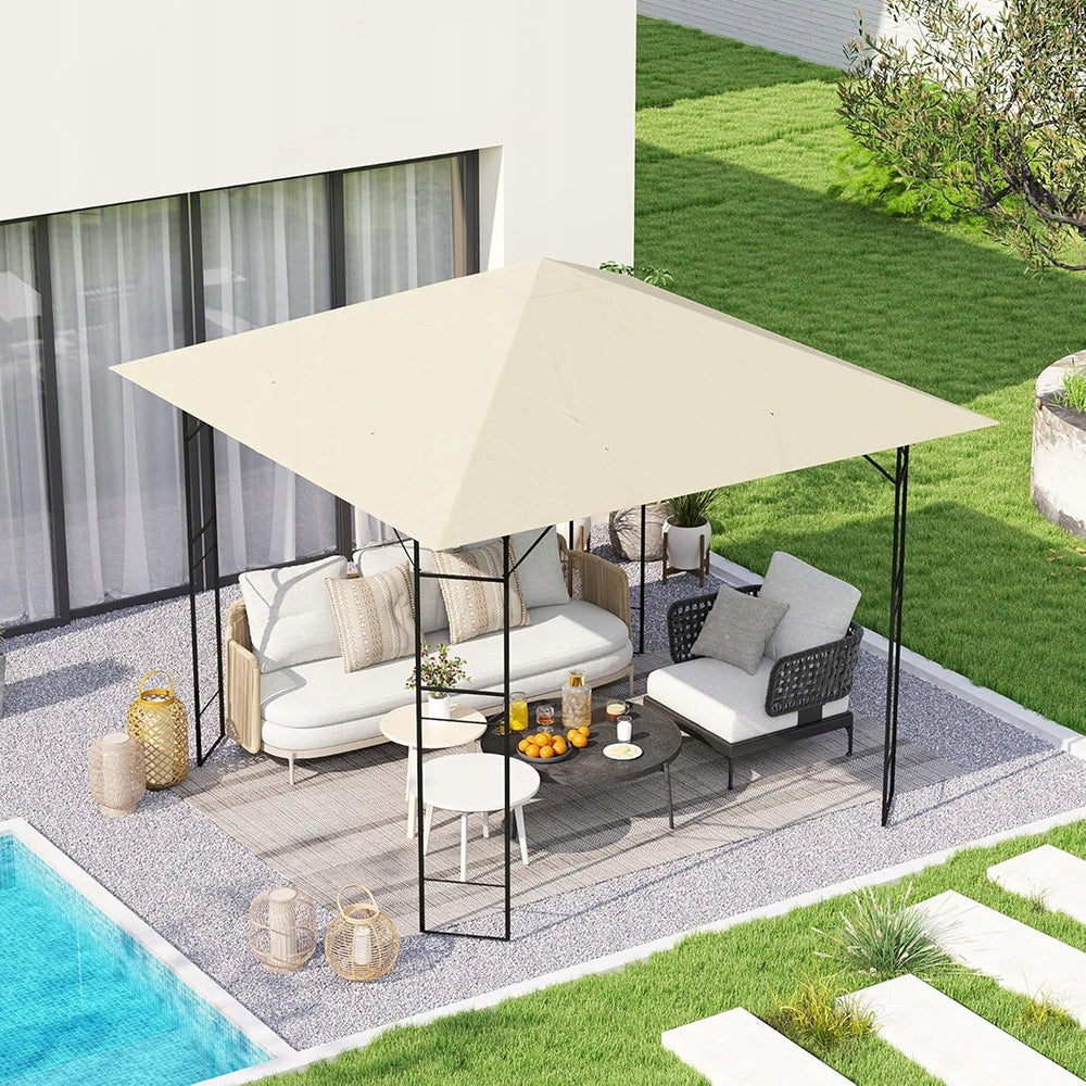 Spare Roof for Garden Pavilion 3x3m Hydrophobic BEIGE NEW Manufacturer no brand