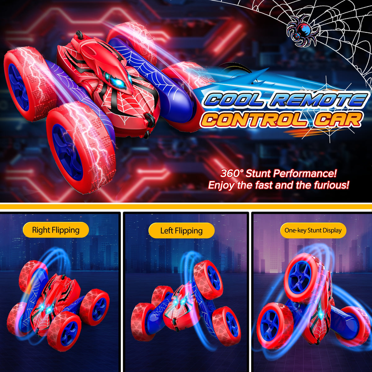 Spider-Man Stunt Car,4WD,2,4GHz Remote Control Packaging status original