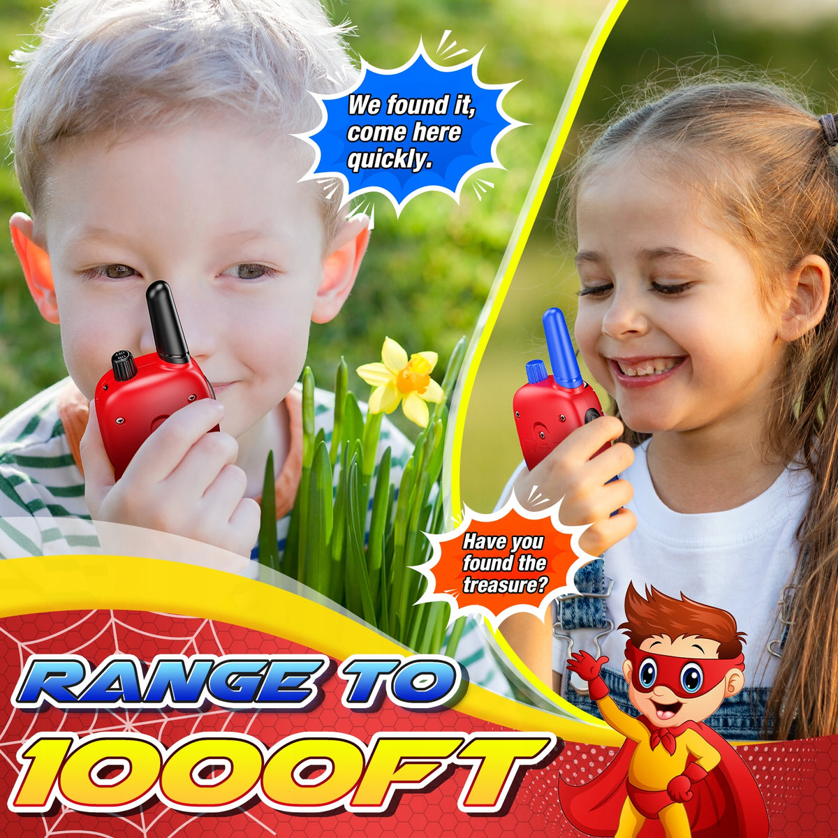 Spider Walkie-Talkie Set for Kids 2PCS Outdoor Toys EAN (GTIN) 0719600705054