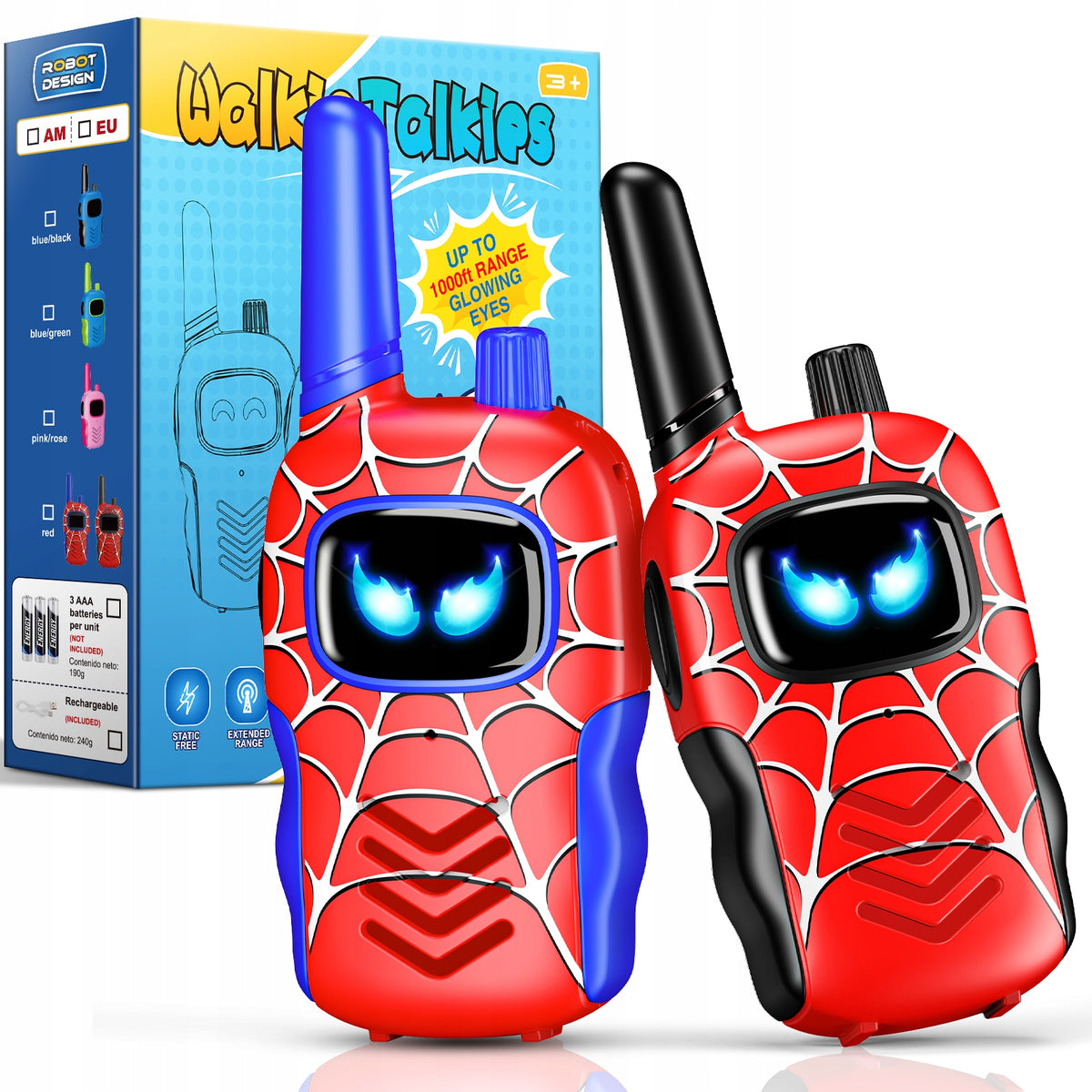 Spider Walkie-Talkie Set for Kids 2PCS Outdoor Toys