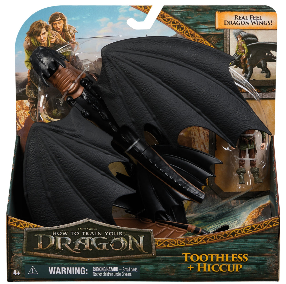 Spin Master How to Train Your Dragon Toothless and Hiccup Figurines Set of 4+