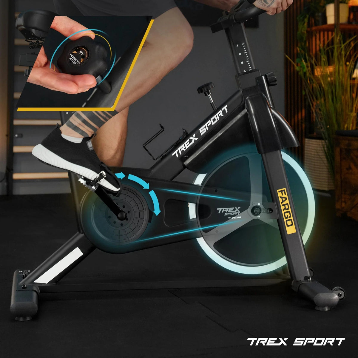 Spinning bike magnetic stationary exercise bike LCD Trex Sport Brand Trex Sport