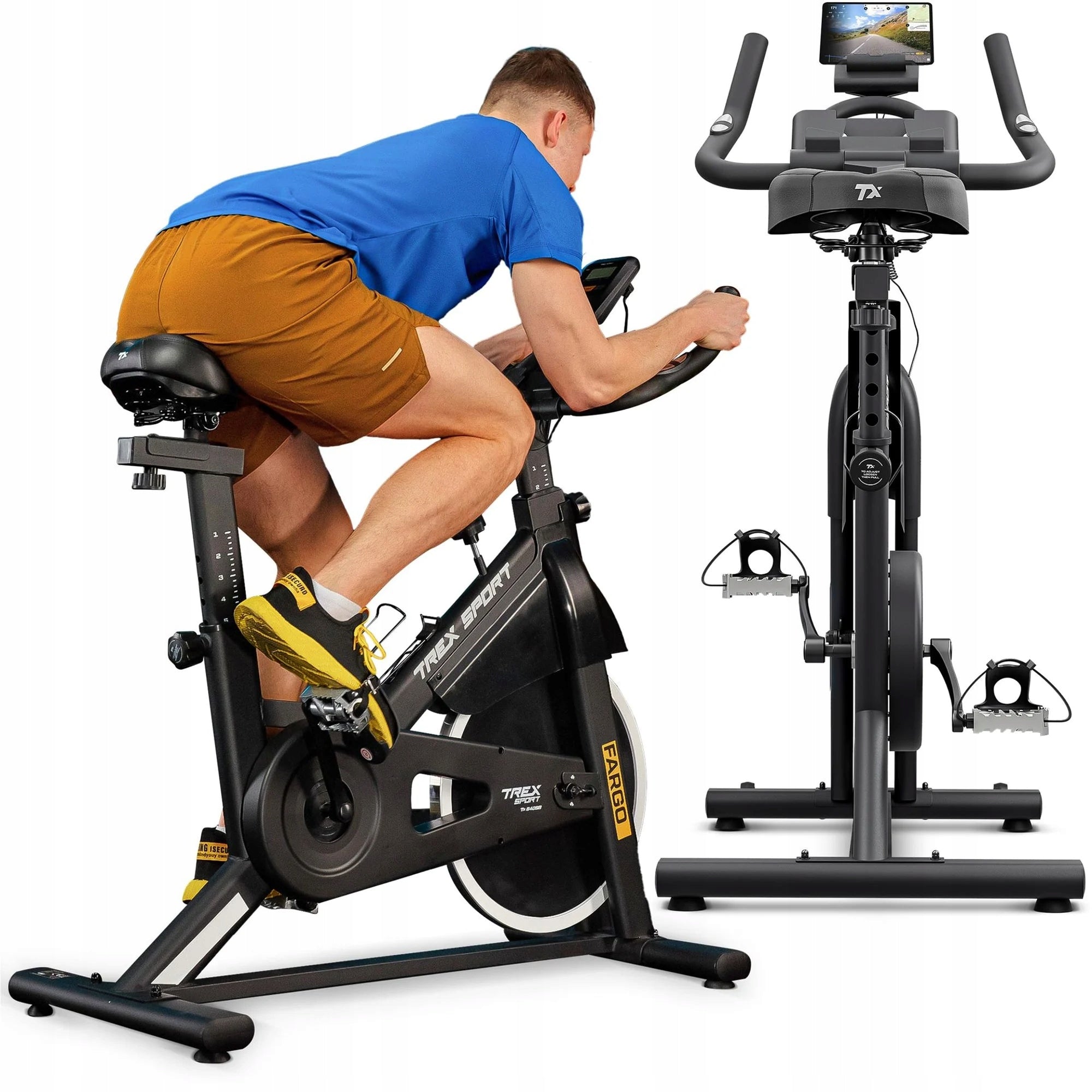 Spinning bike magnetic stationary exercise bike LCD Trex Sport