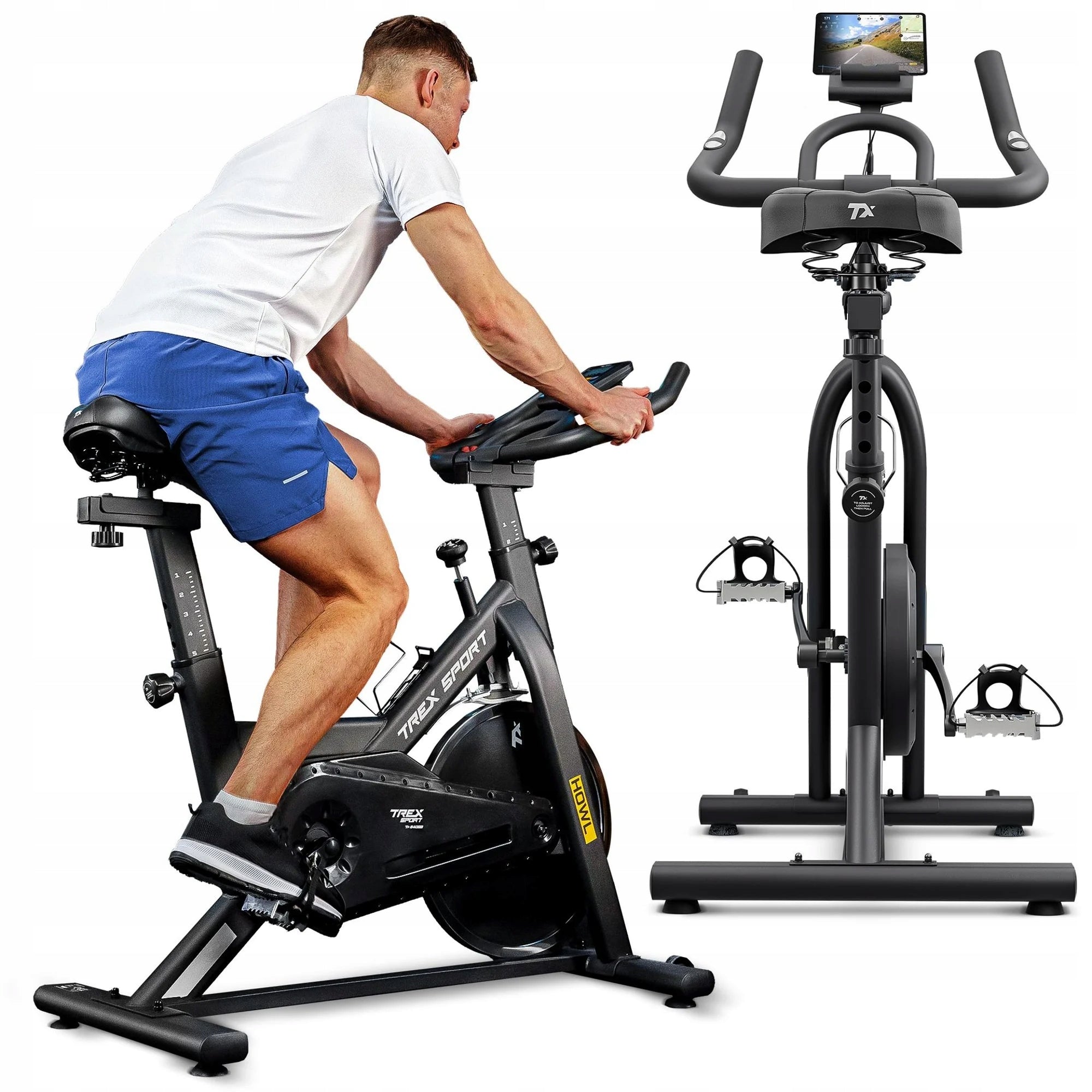 Spinning bike stationary exercise bike adjustable Howl Trex Sport