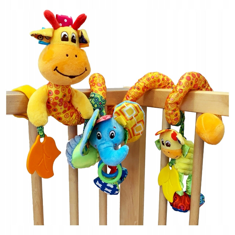 Spiral pendant for giraffe car seat stroller crib
