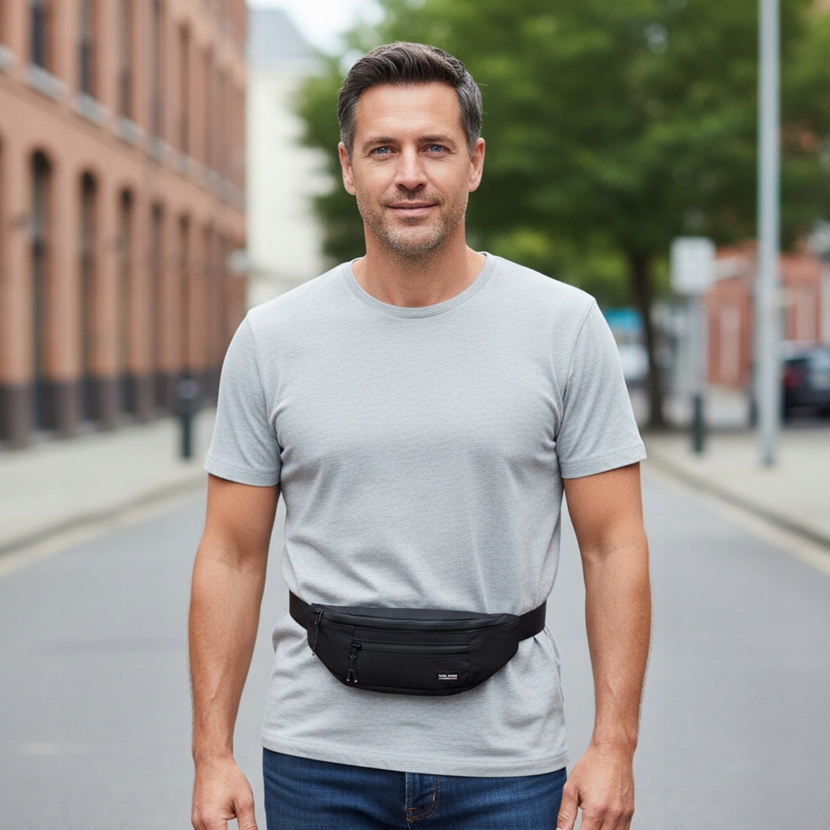 Sports SACHET for Belt Bum Bag Men's Hip Black Pako Jeans Manufacturer code SASZETKA M.31 CZ