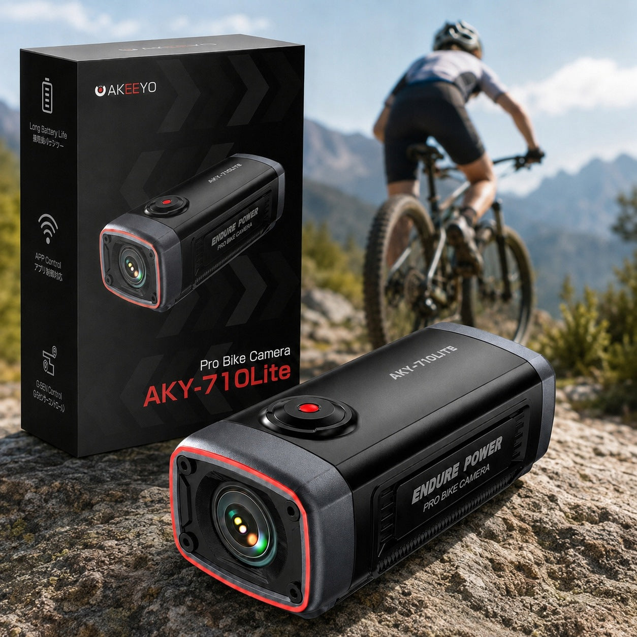 Sports camera AKEEYO 710 Lite 1080P video recorder bike black IP66 Manufacturer code 4570097935685