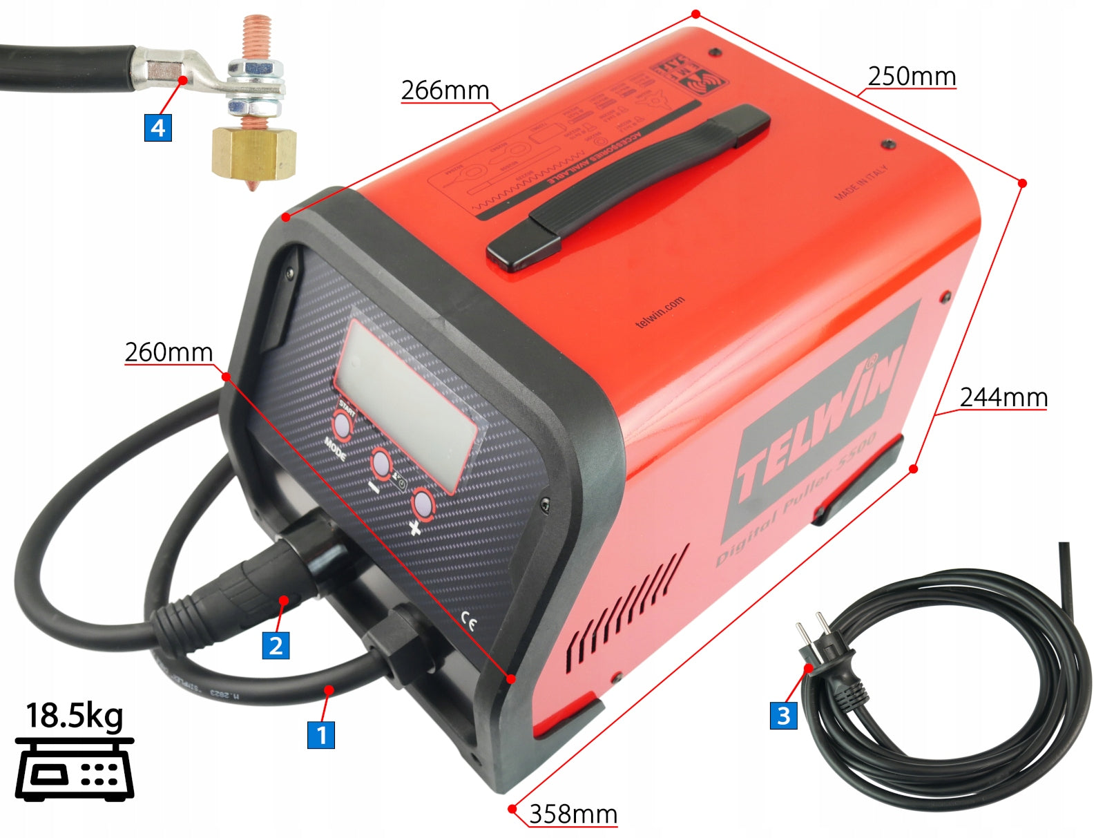 Spotter Sheet Metal Telwin Digital Puller 5500 230V BODY WELDER Brand Telwin