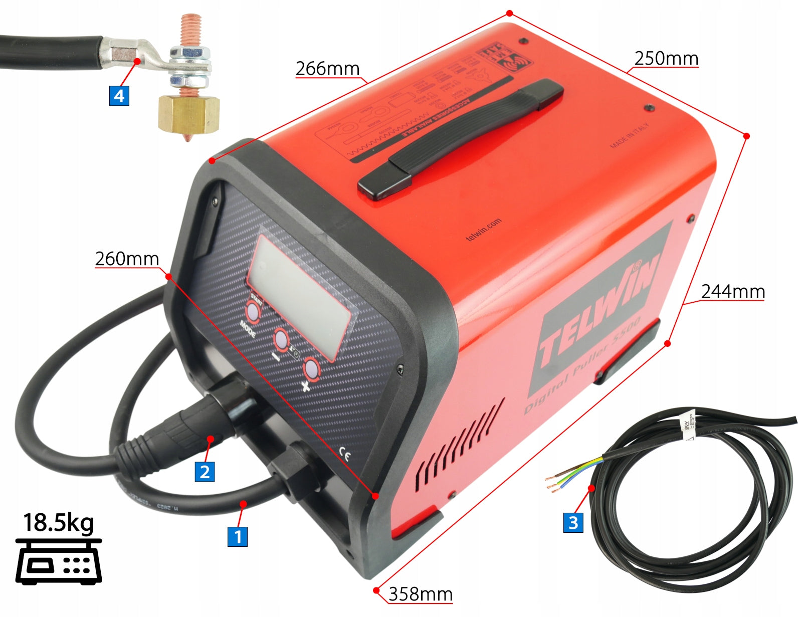 Spotter Sheet Metal Telwin Digital Puller 5500 400V BODY WELDER Brand Telwin