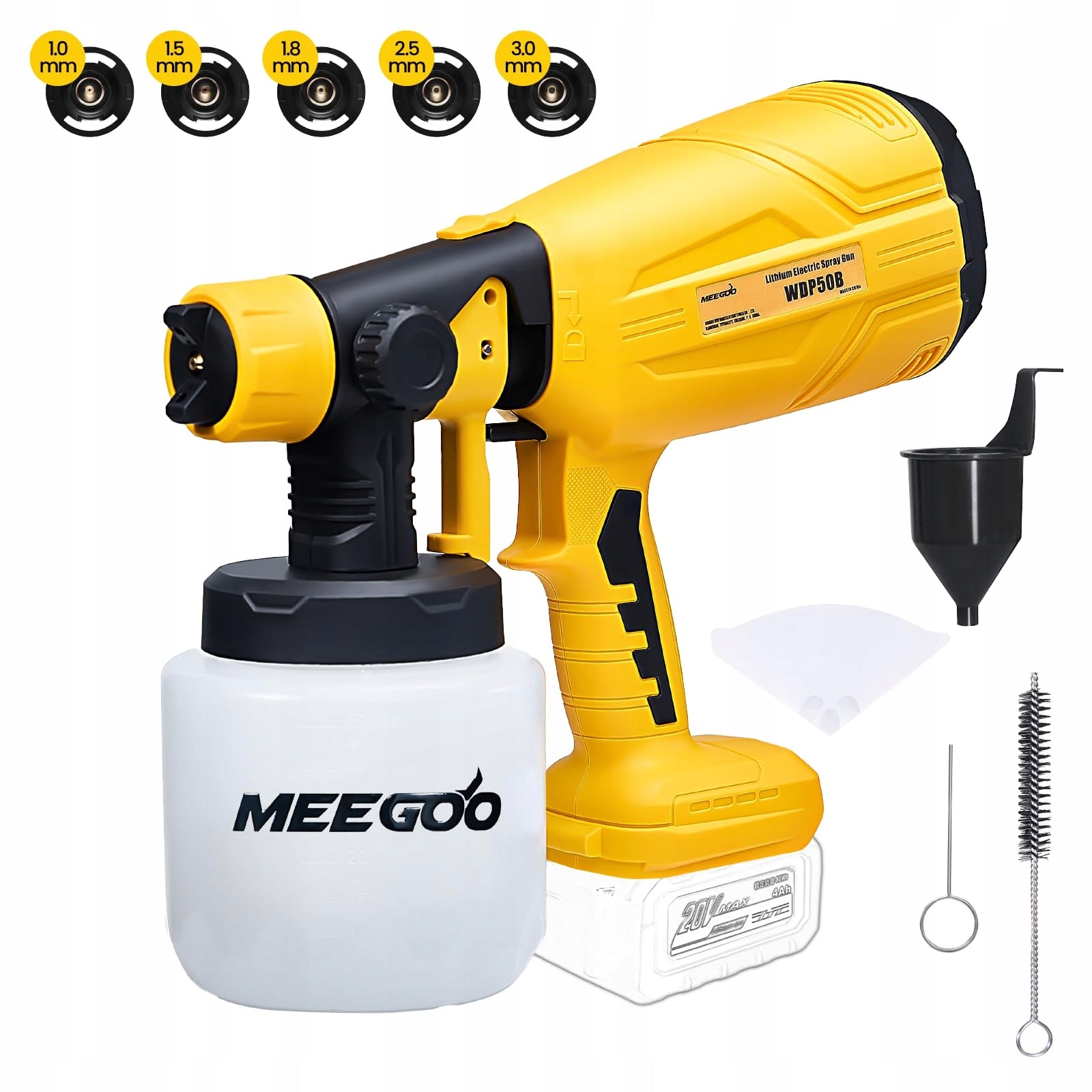 Spray gun with adjustable paint flow 1000ml MEEGOO under AkuMakita Manufacturer code PISTOLET NATRYSKOWY ELEKTRYCZNY