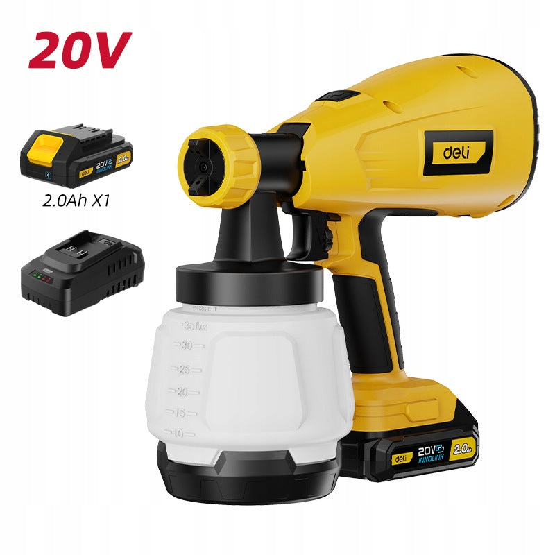 Spray paint gun Deli Tools battery 2000 mAh Packaging status original