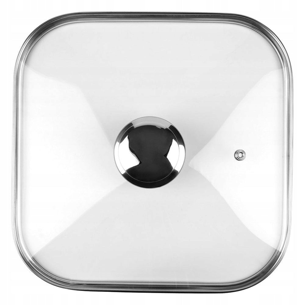 Square glass lid with handle for pot pan 26x26 cm Brand no brand