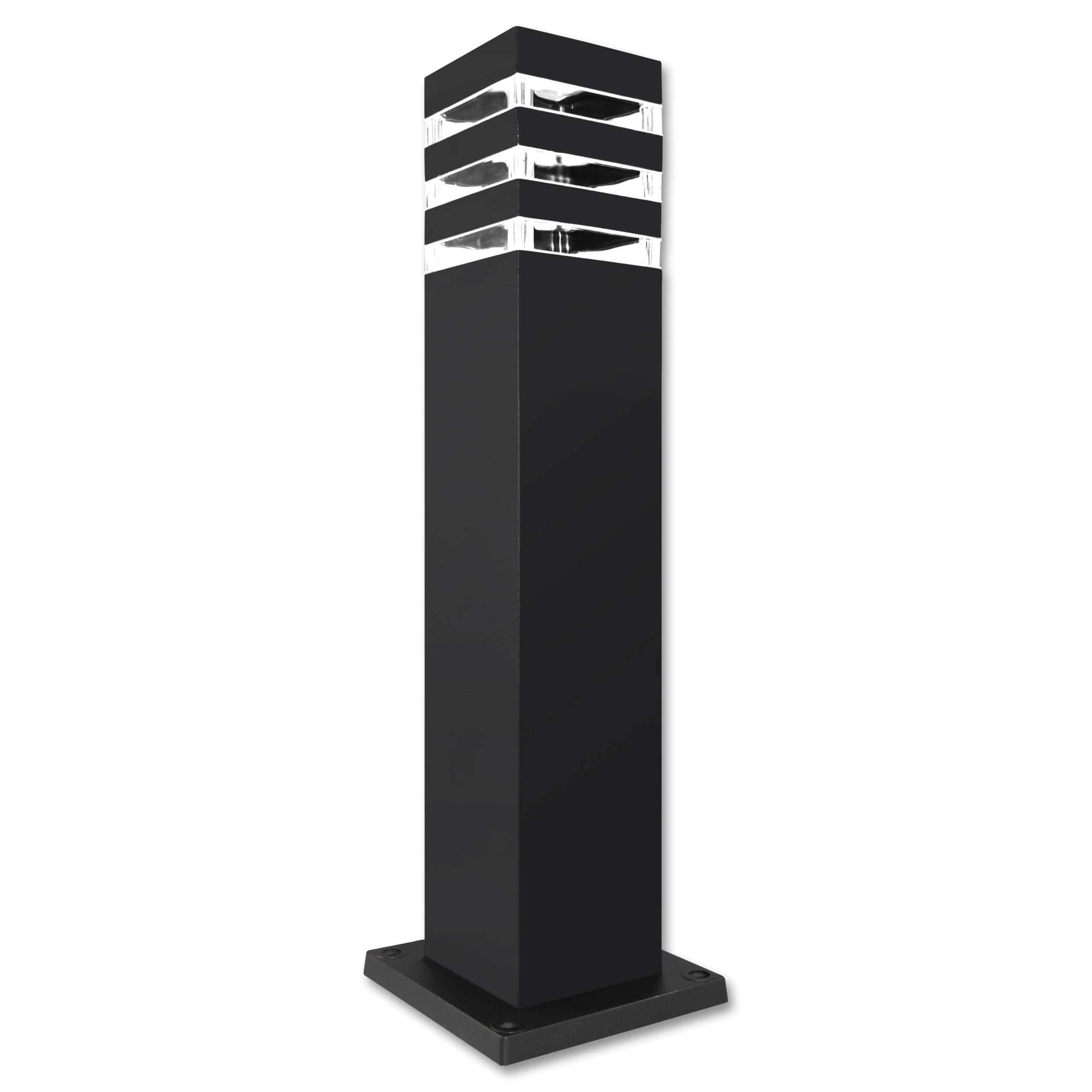 Square lighting post E27 51 cm black